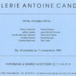 “Anne, ma Soeur Anne”, Galerie Antoine Candau, postcard