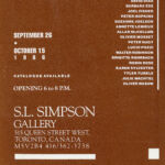 “Ultrasurd”, Collins & Milazzo, S.L. Simpson Gallery, Toronto, postcard “Ultrasurd”, Collins & Milazzo, S.L. Simpson Gallery, Toronto, postcard