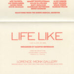 “Life Like”, Marvin Heiferman, Lorence Monk Gallery, postcard