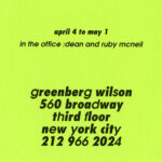 “Tyler Turkle”, for “Curtains” show at Greenberg Wilson, postcard “Tyler Turkle”, for “Curtains” show at Greenberg Wilson, postcard