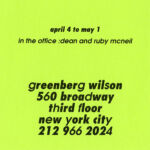 “Tyler Turkle”, for “Curtains” show at Greenberg Wilson, postcard “Tyler Turkle”, for “Curtains” show at Greenberg Wilson, postcard