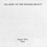 “All Quiet On The Western Front”, Collins & Milazzo, catalog “All Quiet On The Western Front”, Collins & Milazzo, catalog
