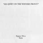 “All Quiet On The Western Front”, Collins & Milazzo, catalog “All Quiet On The Western Front”, Collins & Milazzo, catalog