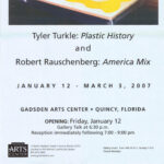 “Plastic History”, Gadsden Arts Center, announcement card