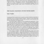 "Plastic Paradigm", "99" Turn of the Century Magazine, Volume 1, Number 2, Fall 1994